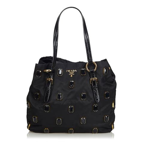 prada black tessuto tote|prada leather tote price.